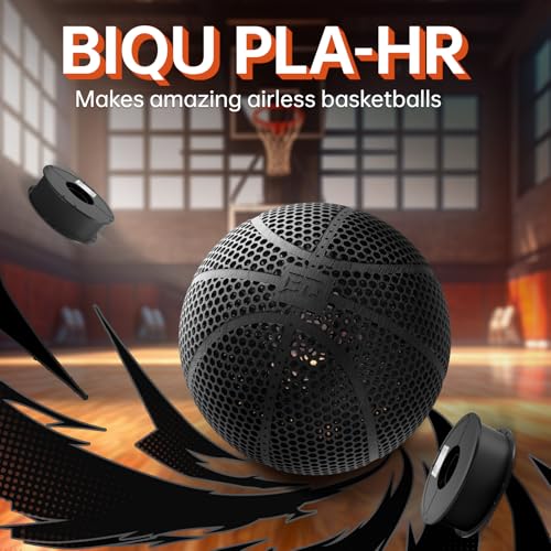 BigTreeTech BIQU PLA-HR Flexible 3D Printer Filament Specifically for Printing Airless Basketballs, 1.75mm 1KG Spool (2.2lbs), Flexi Tough Filament Compatible with Most FDM 3D Printer (Black) - Image 2