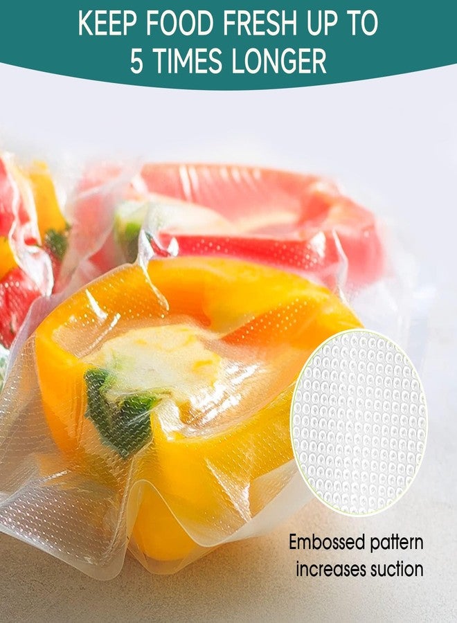 Bonsenkitchen Vacuum Sealer Bags, 200 pcs 8"W x 12"H, BPA-Free, Commercial Grade, Thick Embossed Bags for Food Storage & Sous Vide Cooking, Food Safety - Image 3