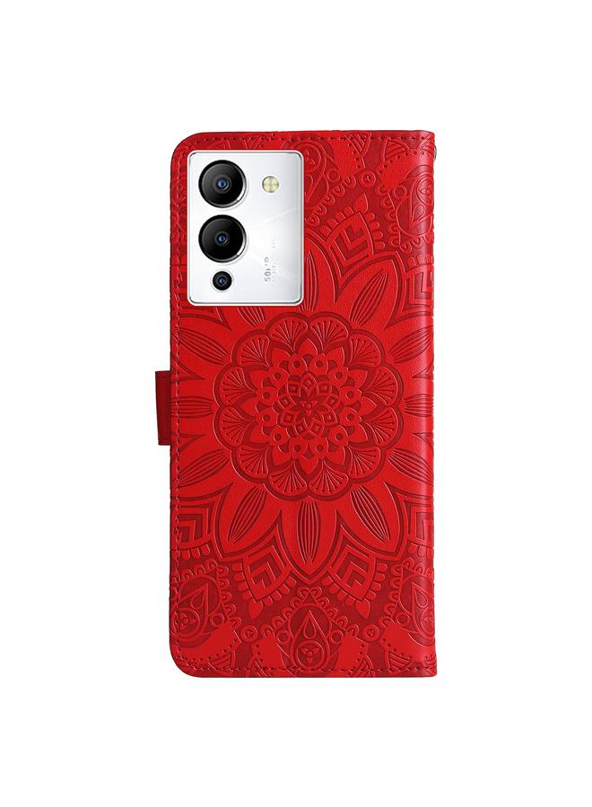 Zaboon Case For Infinix Note 12 / G96 Embossed Sunflower Leather Phone Case - Image 3