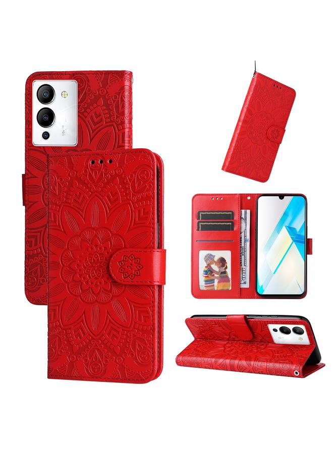 Zaboon Case For Infinix Note 12 / G96 Embossed Sunflower Leather Phone Case - Image 1