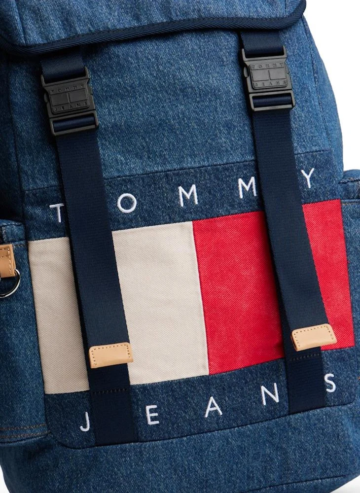 TOMMY JEANS  Logo Lid Open Denim Backpack for Men | Best Price UAE