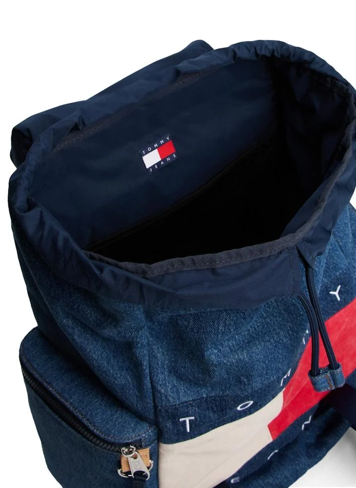 TOMMY JEANS  Logo Lid Open Denim Backpack for Men | Best Price UAE
