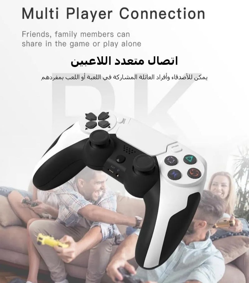 Wireless Joystick Compatible with PS4/Slim/Pro with Cable Dual Vibration Motor Gaming Bluetooth Gamepad Double Shock 4 Controller Work For PlayStation 4 (WHITE) - Image 5