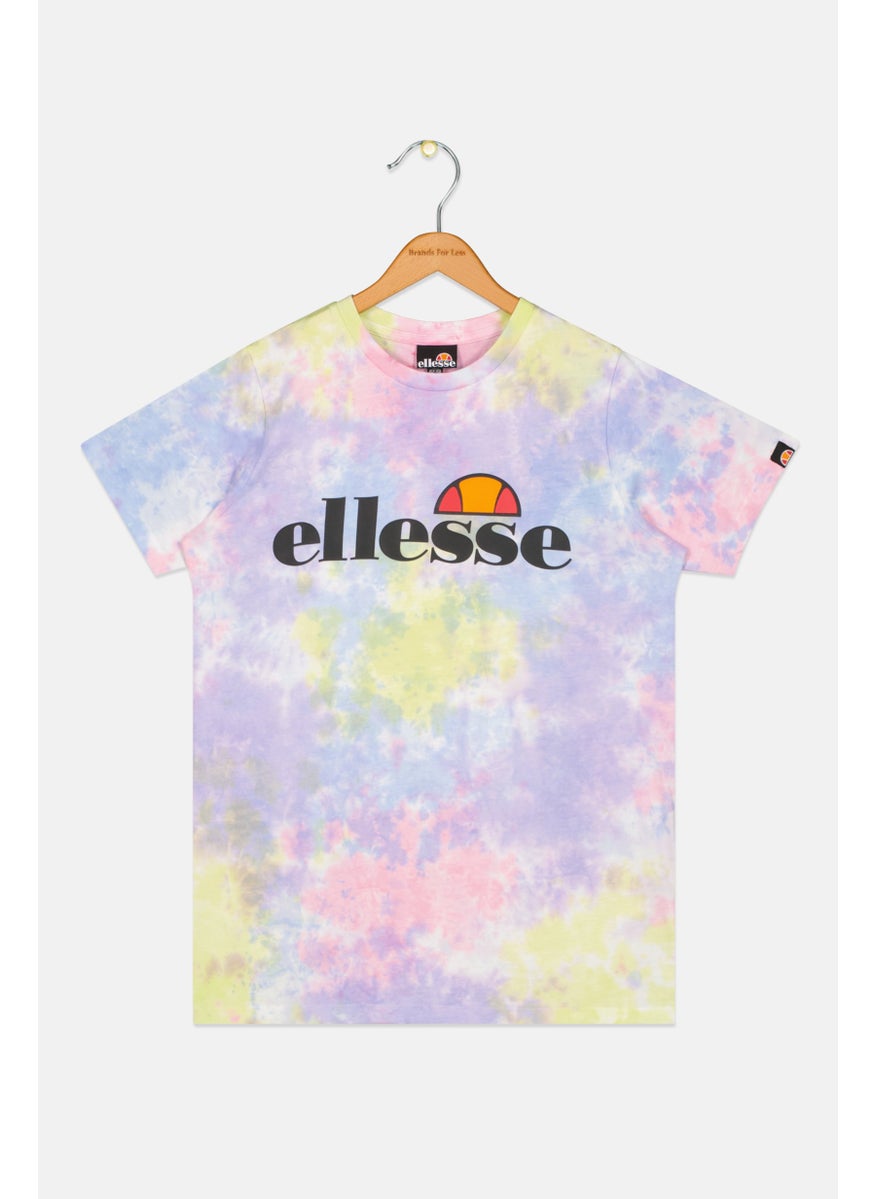 Ellesse Kids Girl Sportswear Fit Short Sleeves Outdoor T-Shirt, Pink Combo  - Image 1