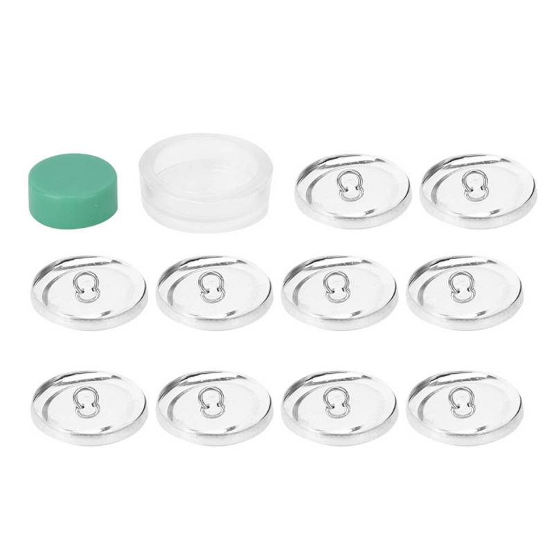 DIY Button Kit: High-Quality Rust-Resistant Material - Abrasion-Resistant Round Button Base for Handicraft Enthusiasts, Jewelry, Gifts, Toys & Accessories - Image 2