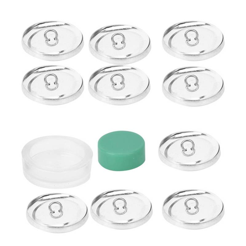 DIY Button Kit: High-Quality Rust-Resistant Material - Abrasion-Resistant Round Button Base for Handicraft Enthusiasts, Jewelry, Gifts, Toys & Accessories - Image 3