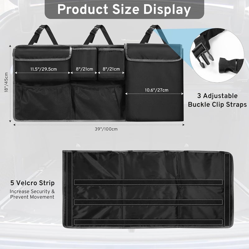 Multifunctional Car Trunk Organizer Bag, Oxford Cloth Storage Bag, Auto Seat Back Hanging Pouch for Vehicle Interior Storage - Image 4