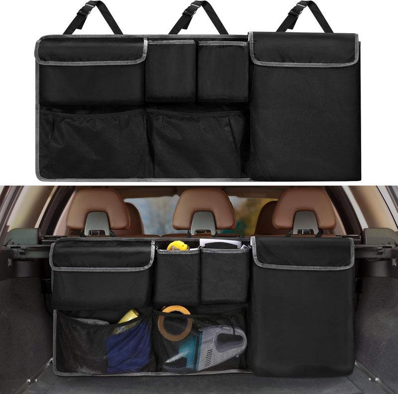 Multifunctional Car Trunk Organizer Bag, Oxford Cloth Storage Bag, Auto Seat Back Hanging Pouch for Vehicle Interior Storage - Image 1