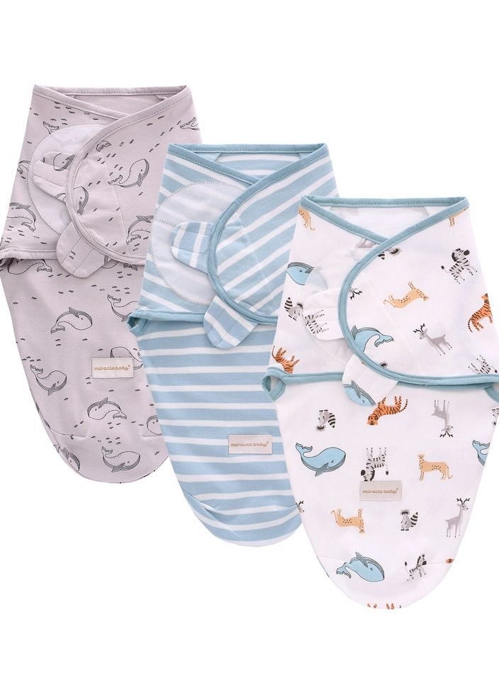 Miracle Baby Baby Wrapping Swaddle Sleeping Bag Three-piece Set 0 To 3 Months 