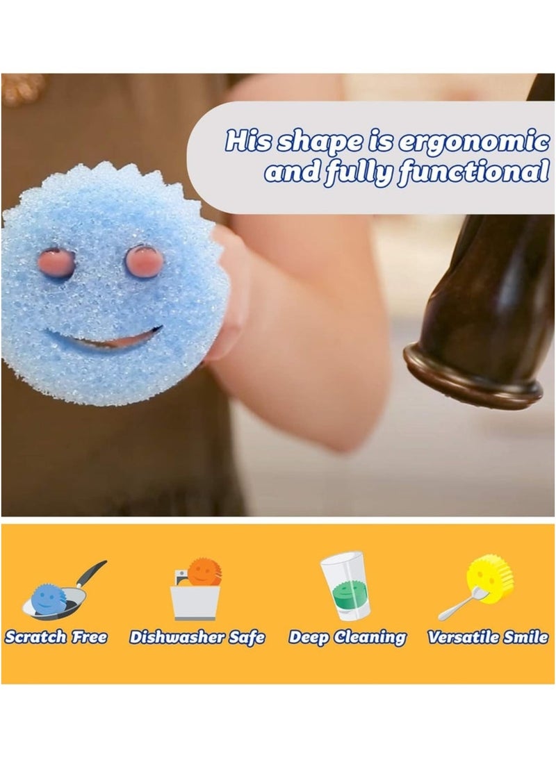 YelaJoy Variety Colors -Durable Kitchen Sponge - Scratch-Free, BPA Free, Dual-Sided Cleaning Power, Stain Resistant (3 Pack) - Image 4