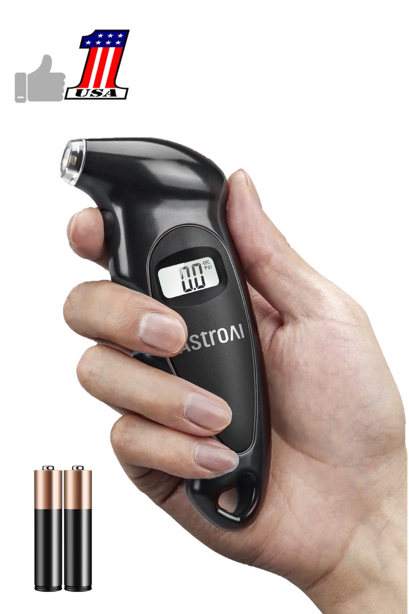 AstroAI AstroAI Digital Tire Pressure Gauge 150 PSI 4 Settings for Car Truck Bicycle with Backlit LCD and Non-Slip Grip Tyre Pressure Checker  - Image 1
