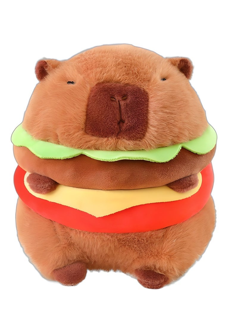 general Hamburger sandwich Capybara hamburger capy guinea pig doll cute plush toy male and female birthday gift doll - Image 1