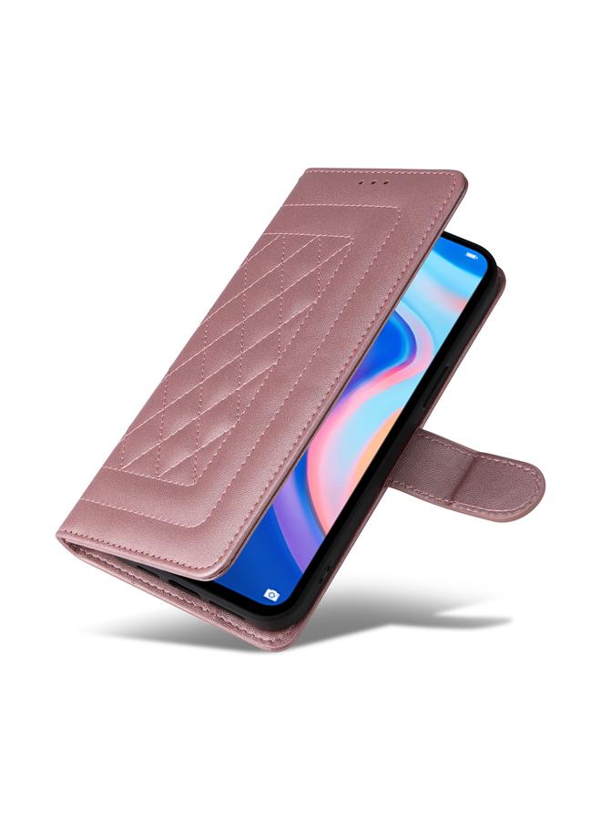 زبون جراب هاتف Huawei P Smart Z من الجلد بتصميم شبكي ماسي قابل للطي - Image 5