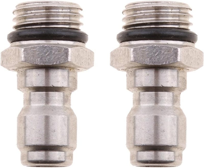 klarako 2X Pressure Washer Sprayer Coupling Adapter Coupler for Snow Foam Lance Male 14mm (M14x1.5 Male Metric) to 12mm Female Quick Release Connector - Image 1