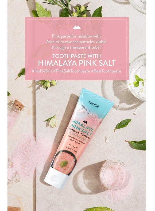 PERIOE Flouride-Free Himalayan Pink Salt Toothpaste, 3.4 oz - Ice Mint w/Aloe Vera | Vegan, Cruelty-Free, Paraben-Free Plaque & Tartar Remover Oral Care Travel Size Toothpaste - Image 4