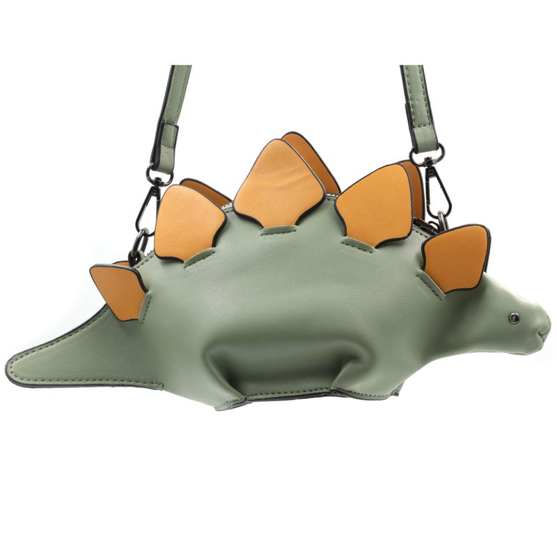 Ondeam Dinosaur Shoulder Purses,PU Stegosaurus CrossBody Bag for Girl Women(Green) - Image 5