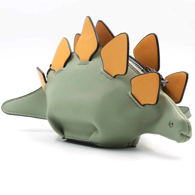 Ondeam Dinosaur Shoulder Purses,PU Stegosaurus CrossBody Bag for Girl Women(Green) - Image 2
