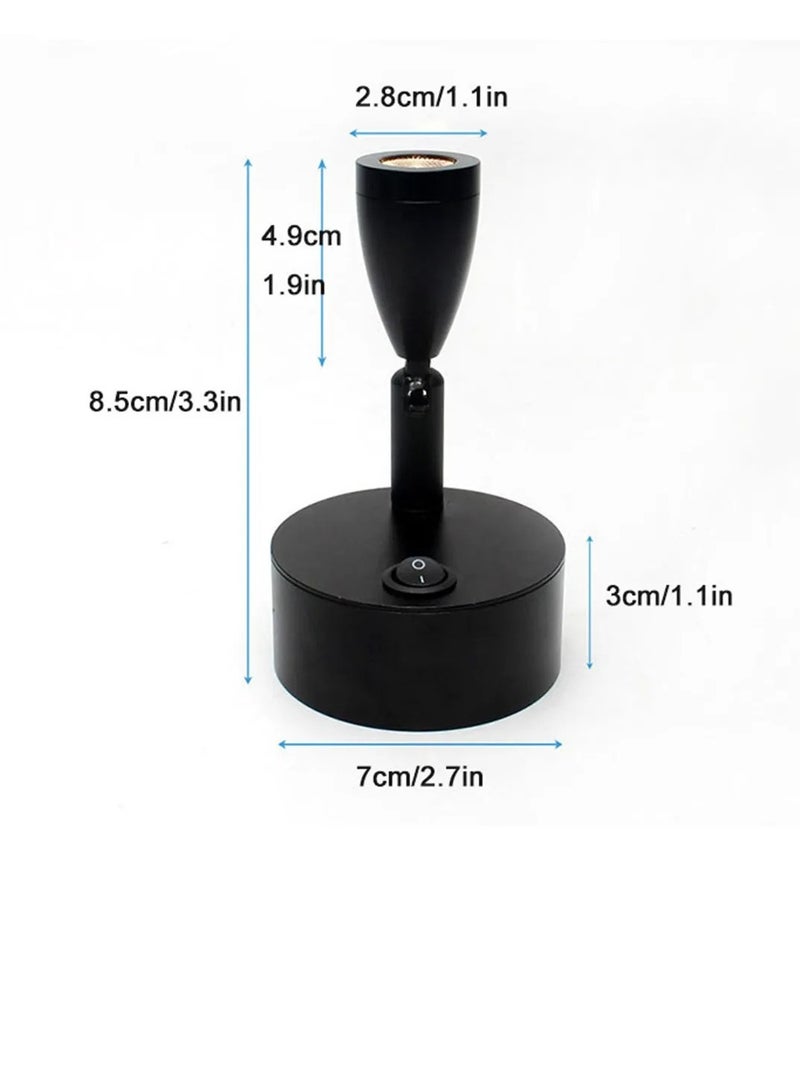 إسكدنيا مصابيح LED محمولة بقوة 2 وات باللون الأسود لخزانة المجوهرات تعمل بالبطارية الجافة AAA 3000 كلفن 6000 كلفن على الطاولة والمكتب مع إضاءة كاشفة - Image 2