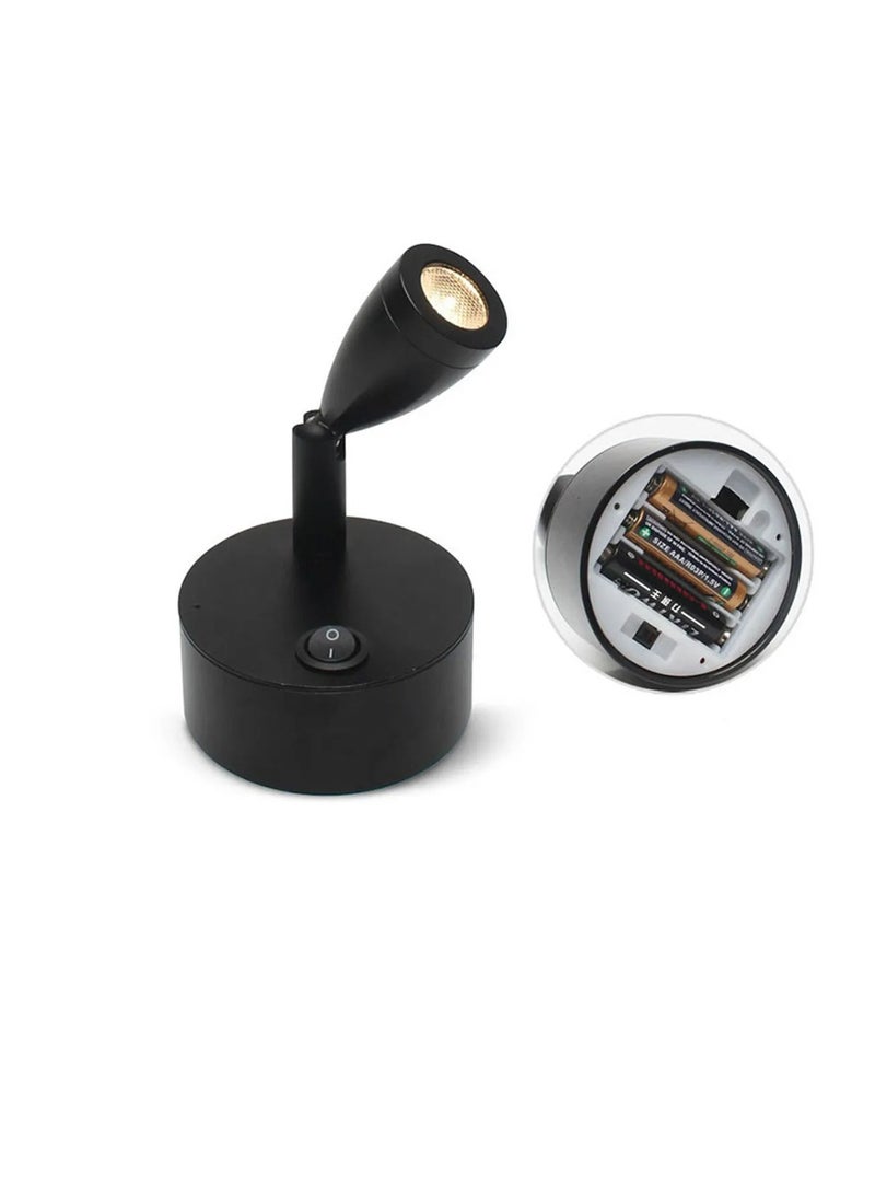 إسكدنيا مصابيح LED محمولة بقوة 2 وات باللون الأسود لخزانة المجوهرات تعمل بالبطارية الجافة AAA 3000 كلفن 6000 كلفن على الطاولة والمكتب مع إضاءة كاشفة - Image 1