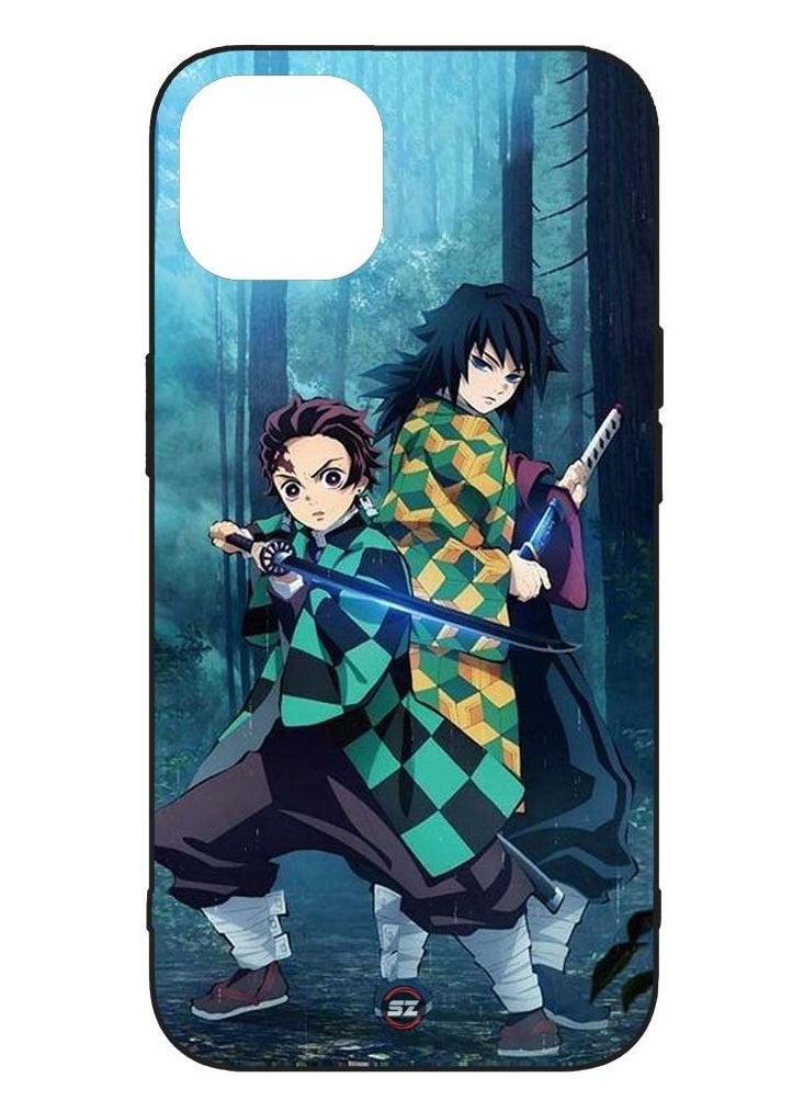 Service Zone - Protective Printed Mobile Cover Demon Slayer Anime For Apple iPhone 12 - Image 1