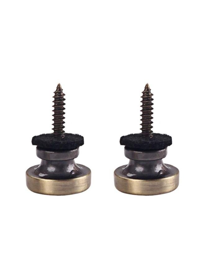 2Pcs Metal Guitar Security Strap Lock Safety Strap ons with Screws and Gasket for Electric Acoustic Folk Guitar Replacement (Bronze and Black) - Image 2