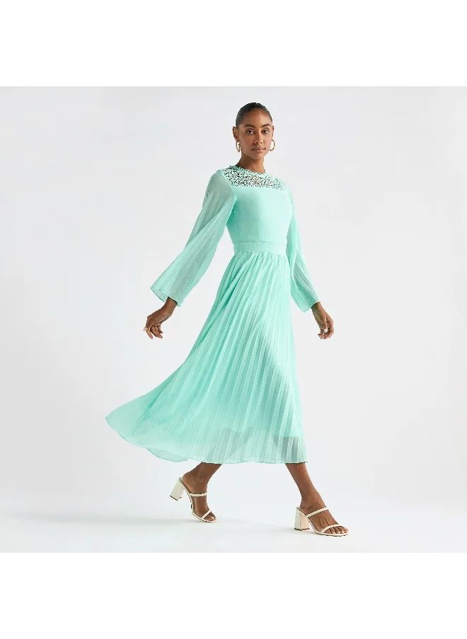 FAV Lace Detail Dress with Flared Sleeves