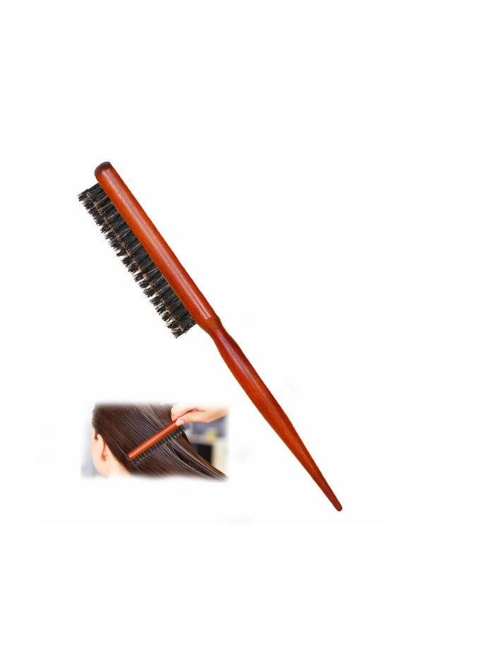 Wooden Handle Hair Brush For Styling, Anti-Shedding, Nylon Hair Comb With Bristles Helps Hold Hair Without Added Cream Or Gel - Image 4