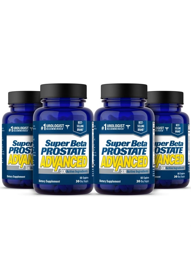 New Vitality - Super Beta Prostate Advanced – Promote Sleep, Support Bladder Emptying. Prostate Support Supplement for Men's Health with Beta Sitosterol, not Saw Palmetto. (240 Caplets, 4-Pack) - Image 1