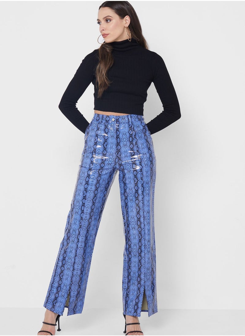 kaiia Wide Leg Printed Pants  - Image 4