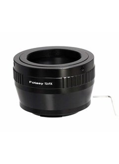 Fotasy Adjustable T2/ T Mount lens to Fuji X Adapter, T Mount to Fujifilm X Mount Adapter, Compatible with Fujifilm X-Mount Cameras X-Pro2 X-E2 X-E3 X-A5 X-M1 X-T1 X-T2 XT3 X-T10 X-T20 X-T30 X-H1  - Image 1