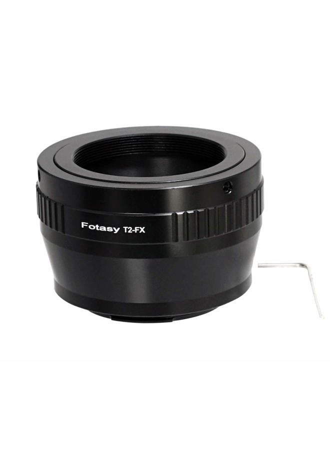 Fotasy محول عدسة T2/T Mount قابل للتعديل إلى Fuji X، محول T Mount إلى Fujifilm X Mount، متوافق مع كاميرات Fujifilm X-Mount X-Pro2 X-E2 X-E3 X-A5 X-M1 X-T1 X-T2 XT3 X-T10 X-T20 X-T30 X-H1 - Image 1