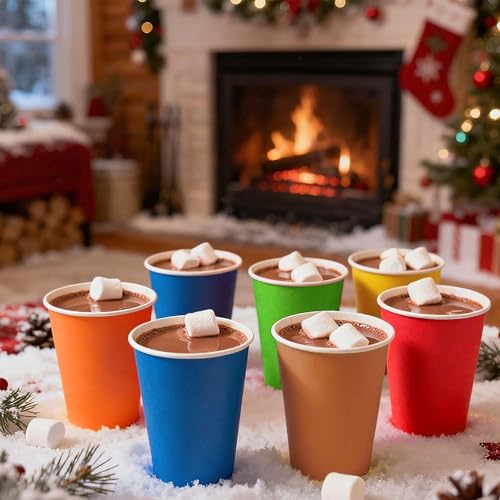 Yes Fresh Yes!Fresh Hot Party Paper Cups, 8 Ounce, 50 Count, Multiple Colors (Multiple Colors) - Image 4