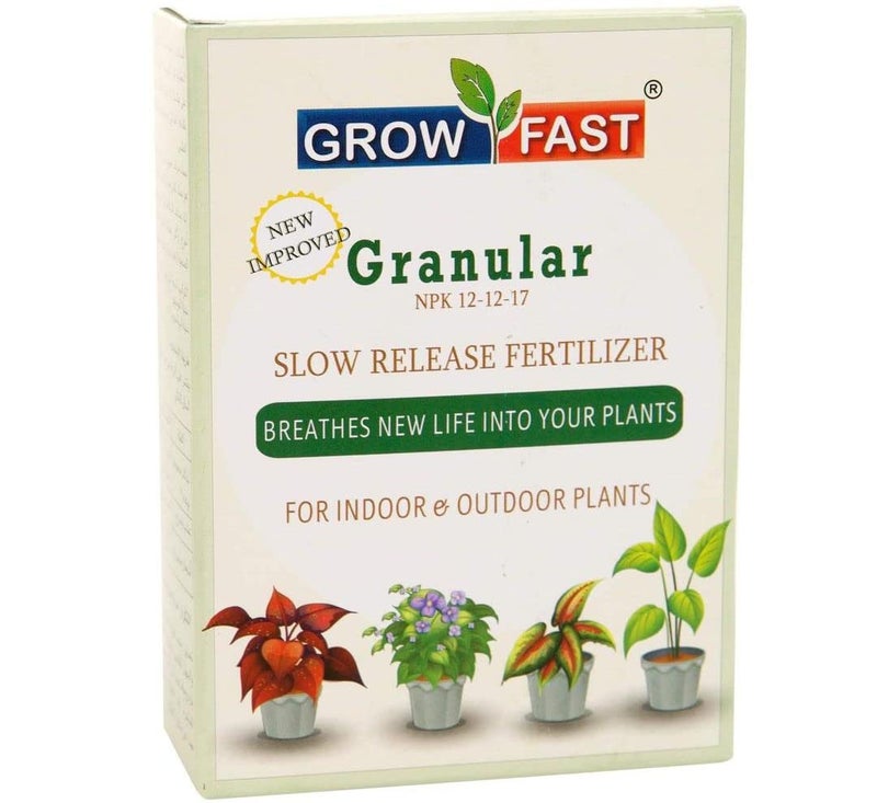 Grow Fast Granular Slow Release Fertilizer NPK 12-12-17 for Indoor and Outdoor Plants - 300 Grams - Image 1