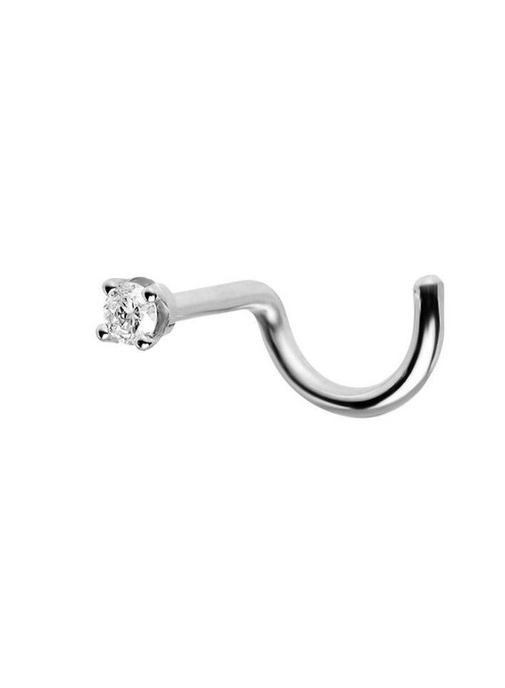 5 Pieces/Set Steel Crystal 7-Shaped Nose Ring Piercing Nose Nail - Image 4