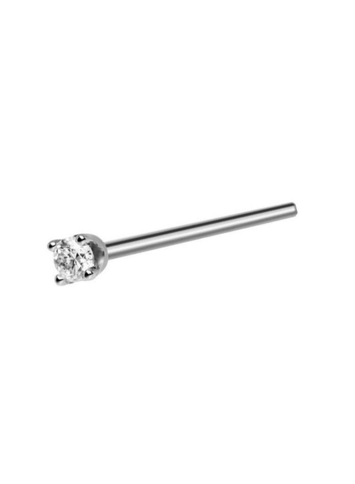 5 Pieces/Set Steel Crystal 7-Shaped Nose Ring Piercing Nose Nail - Image 5