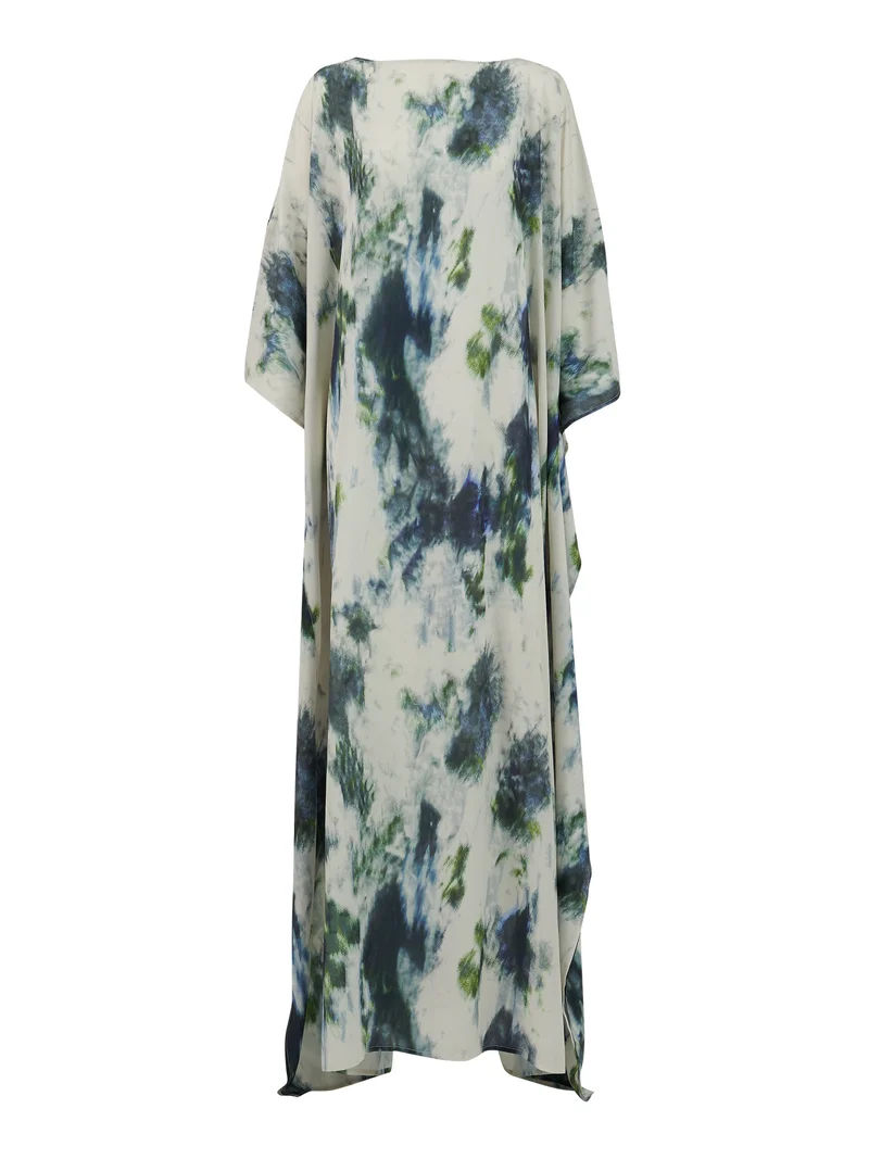 leem Blurred Floral Print Kaftan