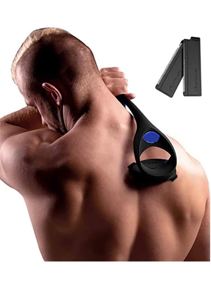 Xspring Back Shaver for Men, Manual Back Hair Shaver for Men, Ergonomic Handle, Shave Wet Or Dry (Extra Blades Included), Flexible Head for Safe Shaving, Shave Wet or Dry Body Groomer Trimmer - Image 1