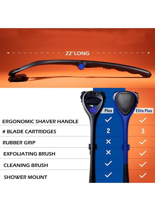 Xspring Back Shaver for Men, Manual Back Hair Shaver for Men, Ergonomic Handle, Shave Wet Or Dry (Extra Blades Included), Flexible Head for Safe Shaving, Shave Wet or Dry Body Groomer Trimmer - Image 5