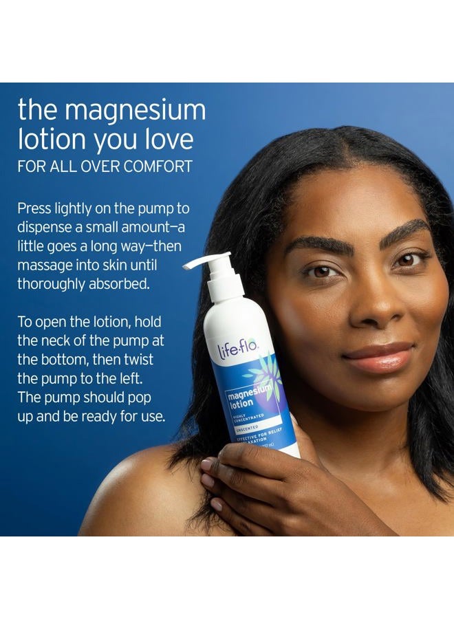 Life-flo Magnesium Lotion, Unscented Massage & Body Lotion, Relief & Relaxation for Overworked Muscles & Joints, With Magnesium Chloride from the Zechstein Seabed, Plus Shea Butter & Coconut Oil, 8oz - Image 4