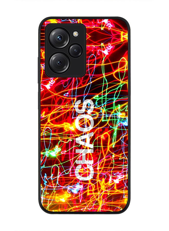 Stylizedd Rugged Black edge case for Poco X5 Pro Slim fit Soft Case Flexible Rubber Edges Anti Drop TPU Gel Thin Cover - Chaos - Image 1