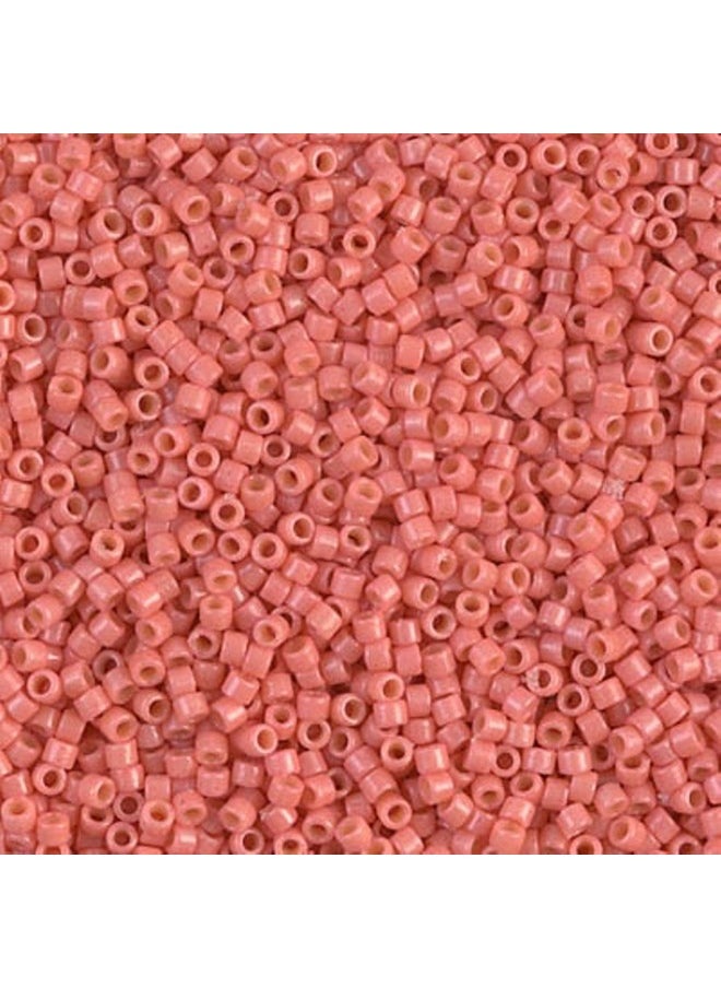 Delica Seed Beads Bundle: Size 11 0 Duracoat Opaque Lychee (Db2113) Lt Watermelon (Db2114) & Guava (Db2115) 3 Tubes Of 7.2 Grams Ea