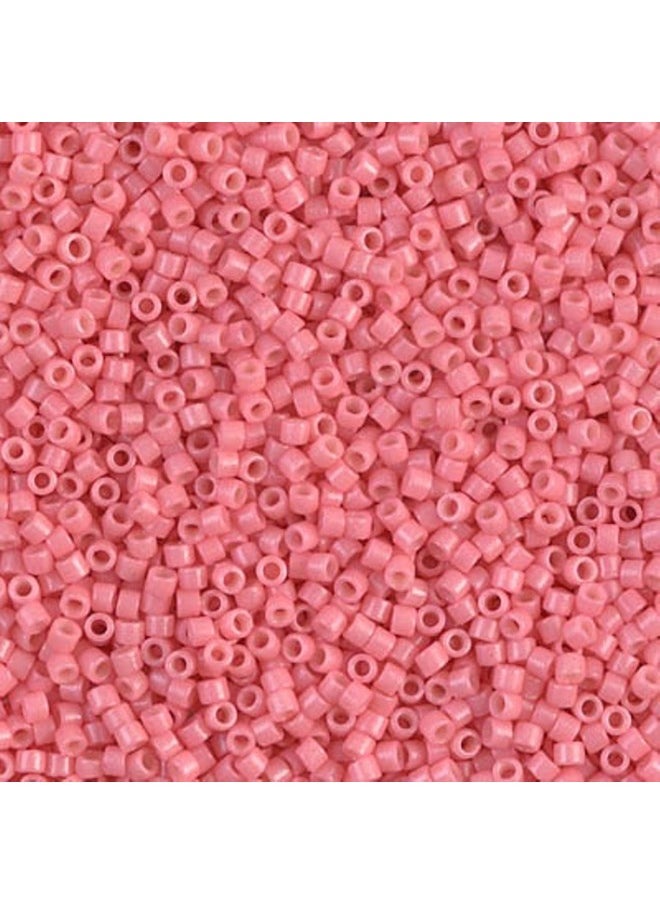 Delica Seed Beads Bundle: Size 11 0 Duracoat Opaque Lychee (Db2113) Lt Watermelon (Db2114) & Guava (Db2115) 3 Tubes Of 7.2 Grams Ea