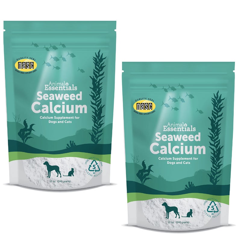Animal Essentials Seaweed Calcium - Supplement for Dogs and Cats, High Digestibility, Pure Clean Icelandic Seaweed Calcium, Free of Lead and Hormones, Lab Tested, Magnesium - 12 Oz (Pack of 2) - Image 1