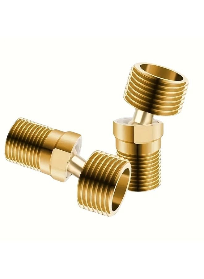 2Pcs Full Copper 360 Degree Curved Elbow Adjustable Radius Shower Triple Outlet Angle - Image 2