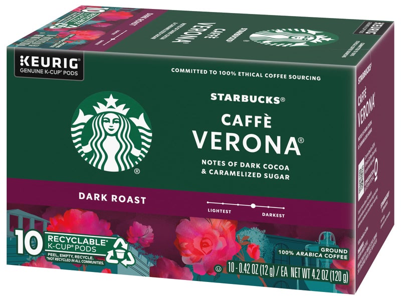 Starbucks Caffe Verona Coffee K-Cup Pods, Dark Roast Arabica Coffee, 20 Count (Pack of 2 Boxes) - Image 4