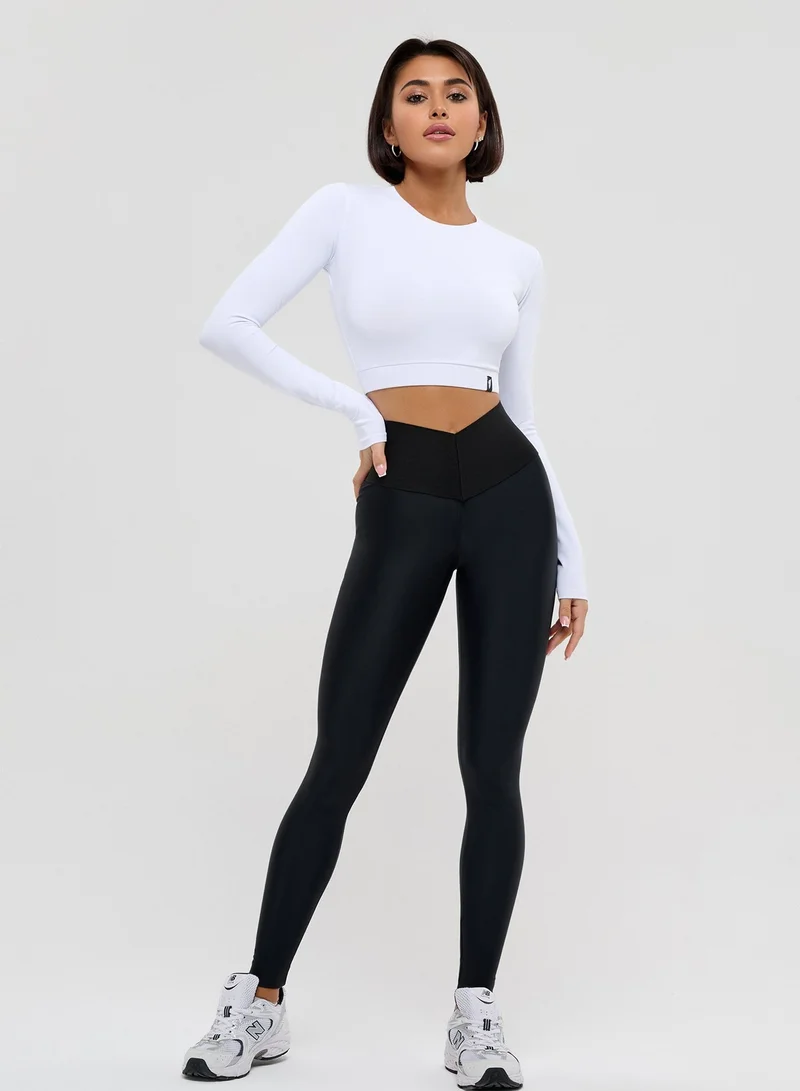 Bona Fide Bona Fide Workout Tops for Women - Short/Long Sleeve Compression Shirt - Breathable Tight Crop Top for Gym, Running, Yoga