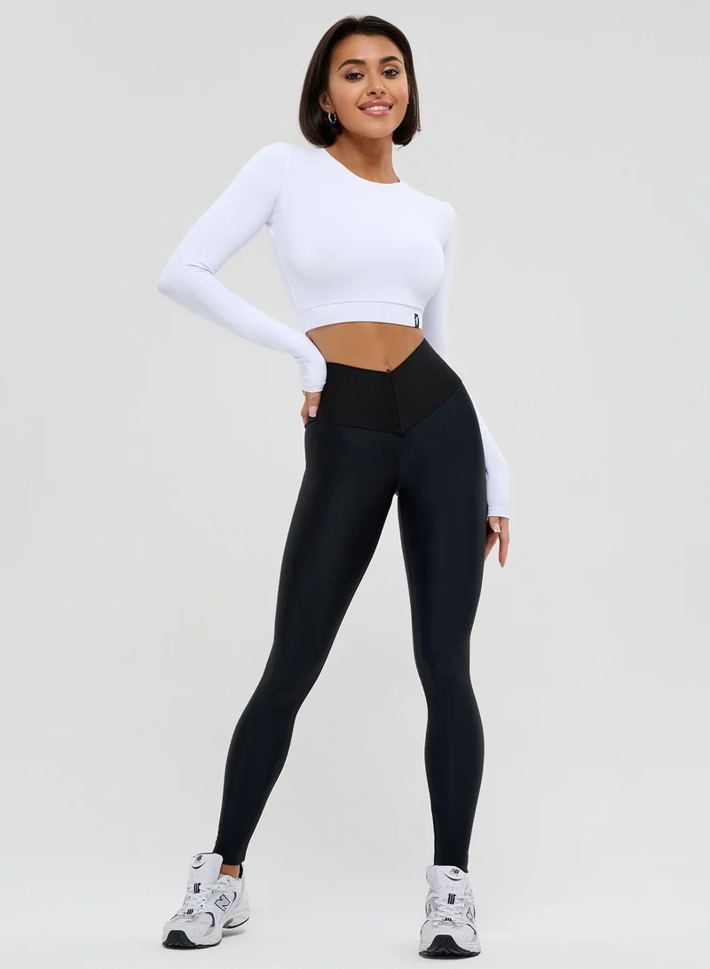 Bona Fide Rashguard Midi White Rashguard Midi Crop Gym Top for Women for Women | Best Price UAE