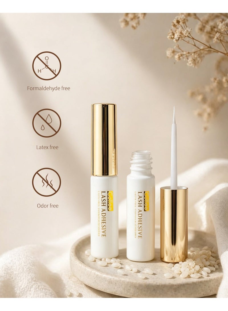 GOLLEE Professional Lash Adhesive, Clear Strip & Cluster Eyelash Glue, Waterproof, Latex-Free, Formaldehyde-Free, 24-Hour Long-Lasting Hold, Sensitive Skin Friendly - Image 1