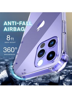 BORTONY iPhone 14 Pro Case 6.1 Inch Ultra Slim Soft TPU Material with 4 Corners Bumper, Shockproof Protection Anti-Scratch Anti-Drop Clear Cover for Apple iPhone 14 Pro  - Image 4