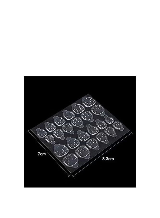 10 Sheets (240pcs) Double-Side Nail Adhesive Tabs, Kalolary Nail Glue Stickers False Nail Jelly Gel Glue Tabs Nail Glue Transparent Flexible Adhesive Nails Tab for Manicure (10 Sheets) - Image 2